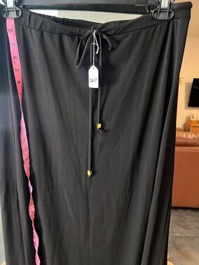 Michael Kors Black Drawstring Maxi Skirt